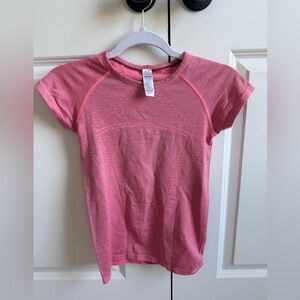 Ivivva girls Pink Striped Short Sleeve Tee